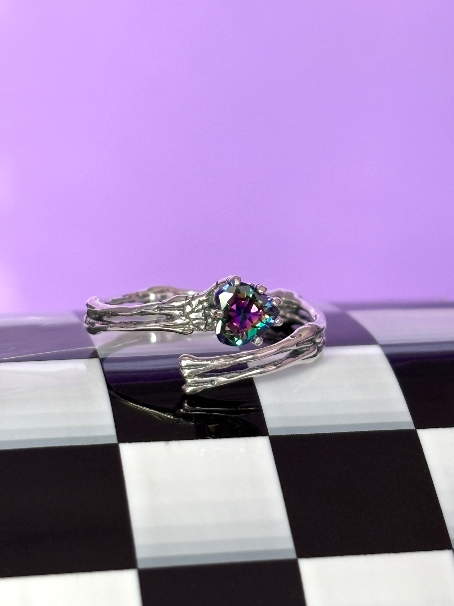 HEART + BONES - 925 Sterling Silver Adjustable Ring