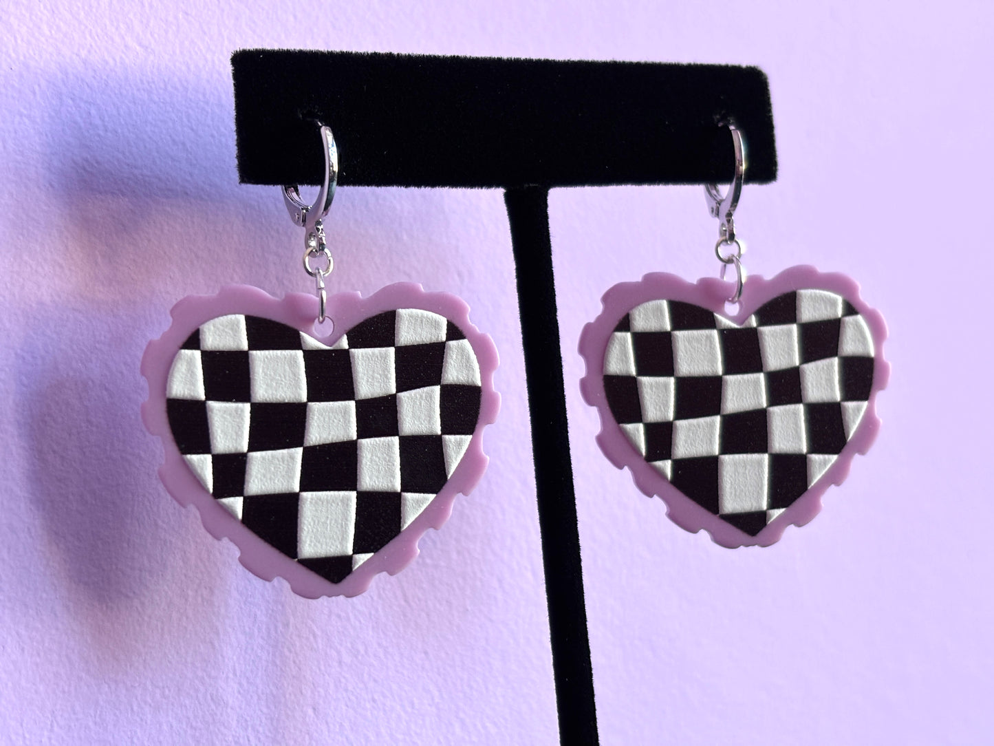 EMO GIRL - Acrylic Heart Earrings