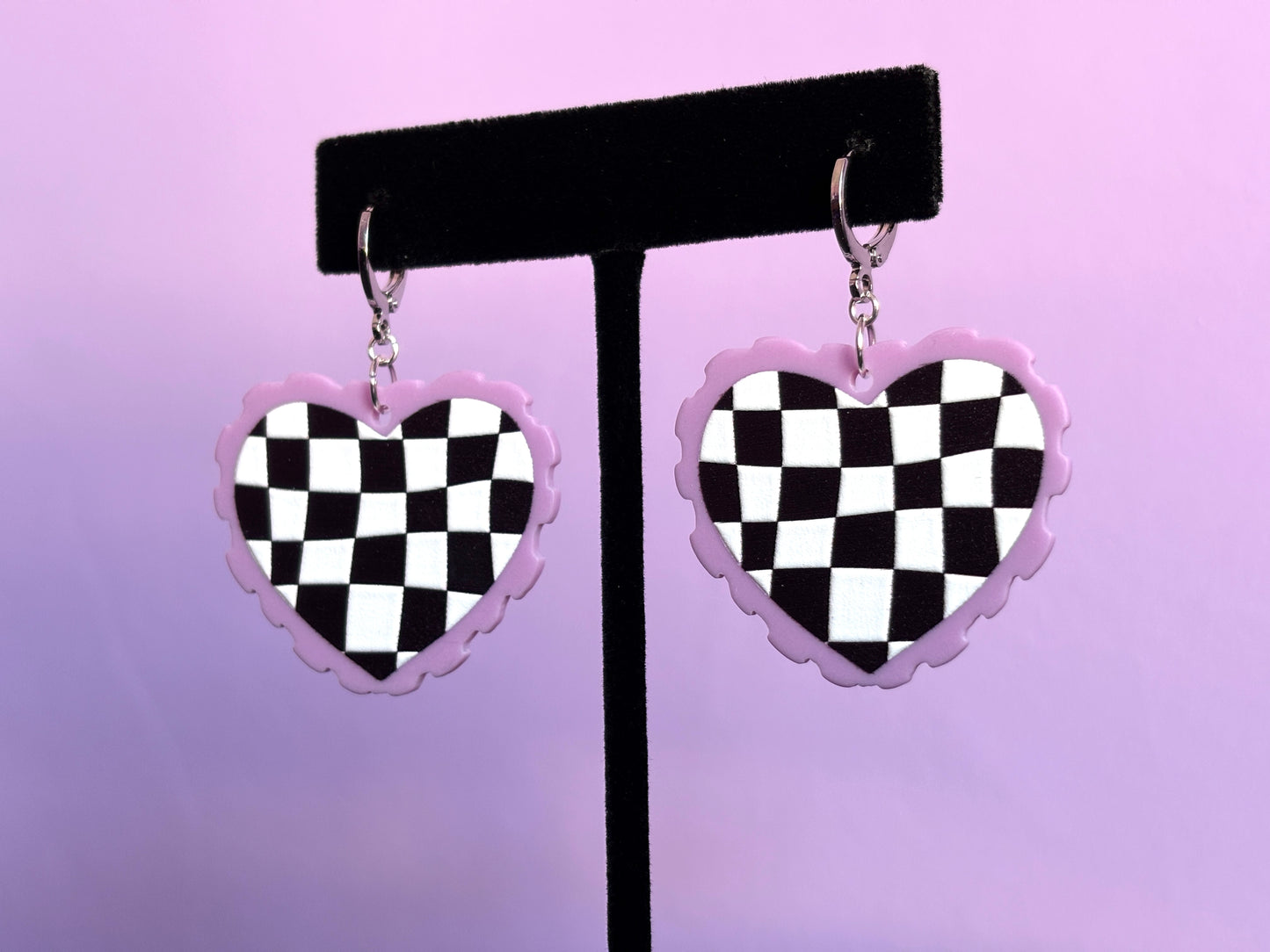 EMO GIRL - Acrylic Heart Earrings