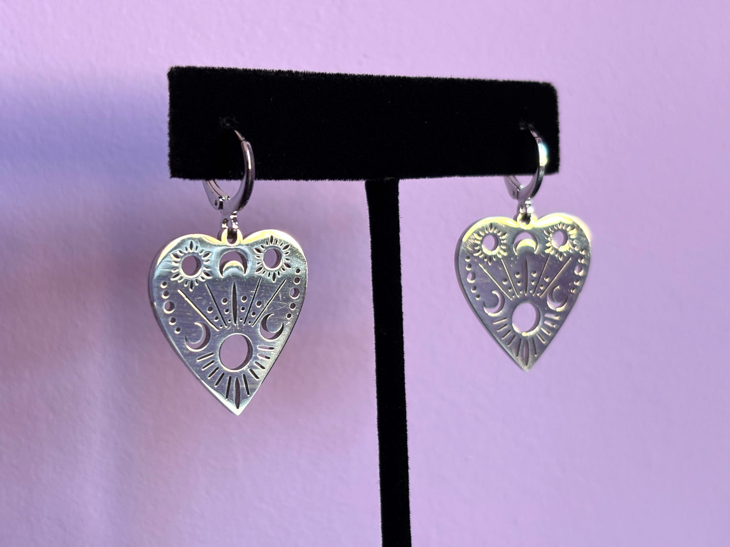 OUIJA - Silver Planchette Earrings