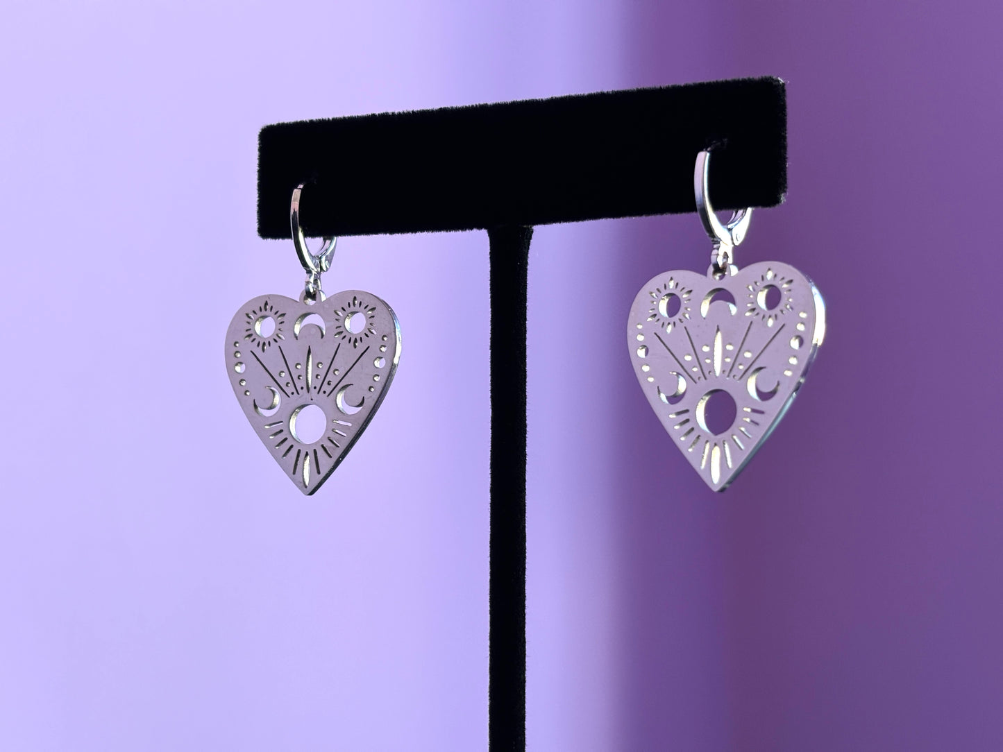 OUIJA - Silver Planchette Earrings
