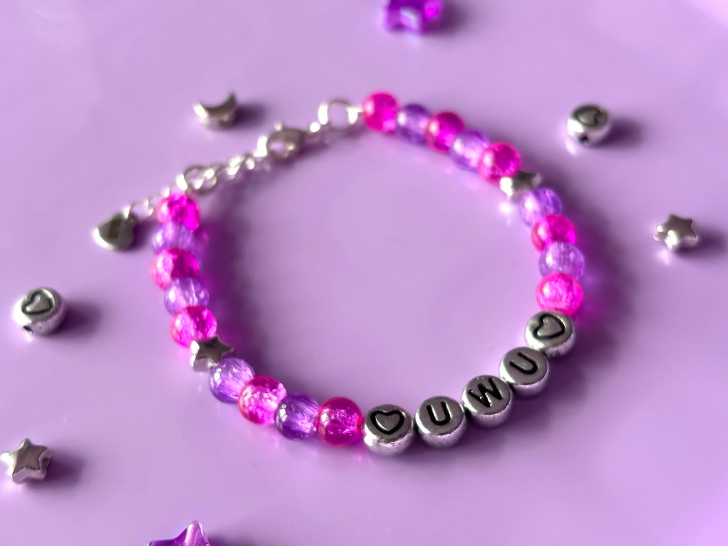 UWU - Pink + Purple Bracelet