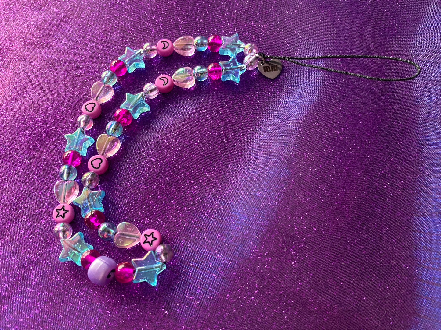 BUBBLEGUM - Beaded Phone Strap Charm