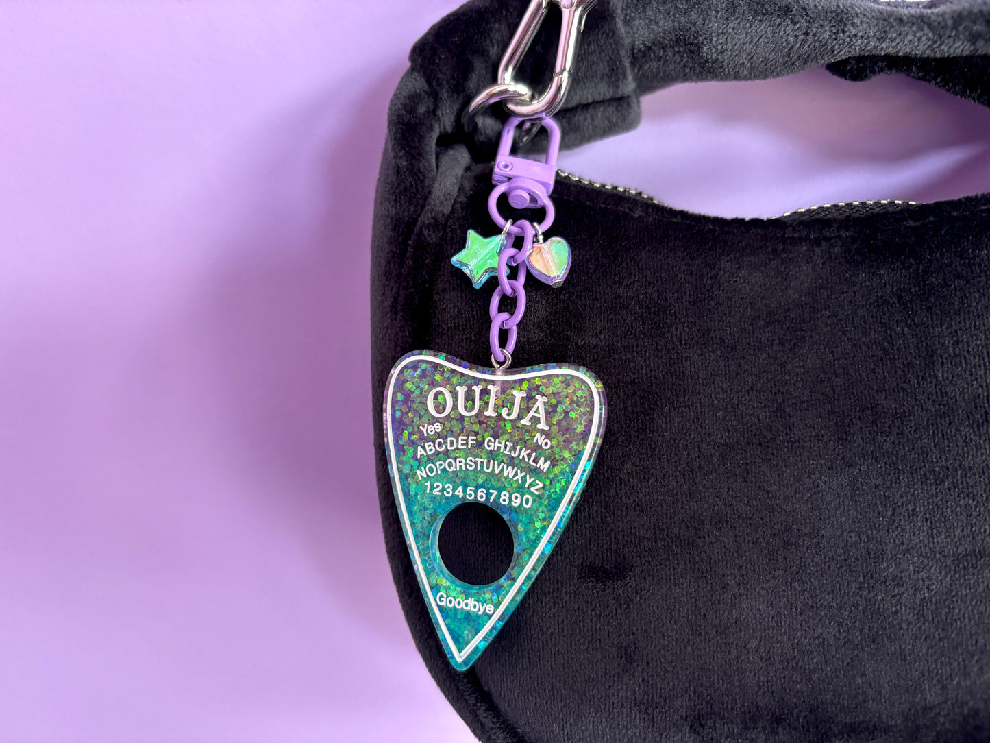 OUIJA BLUE PURPLE - Resin Planchette Charm