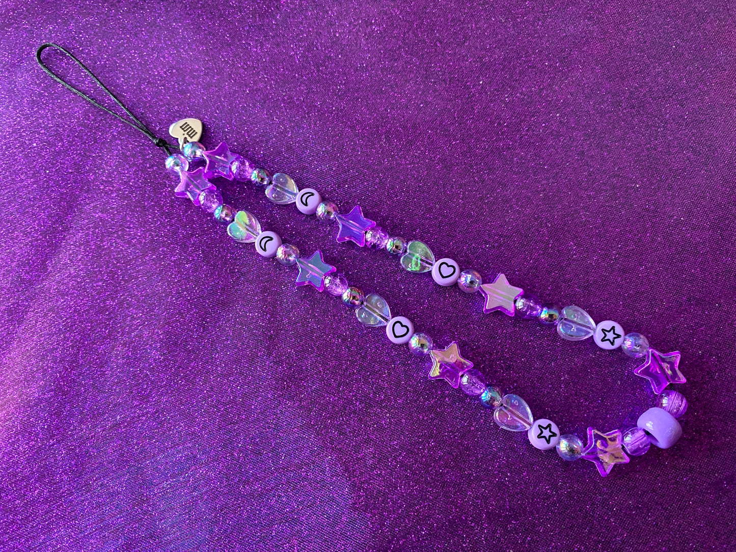 PURPLE - Beaded Phone Strap Charm