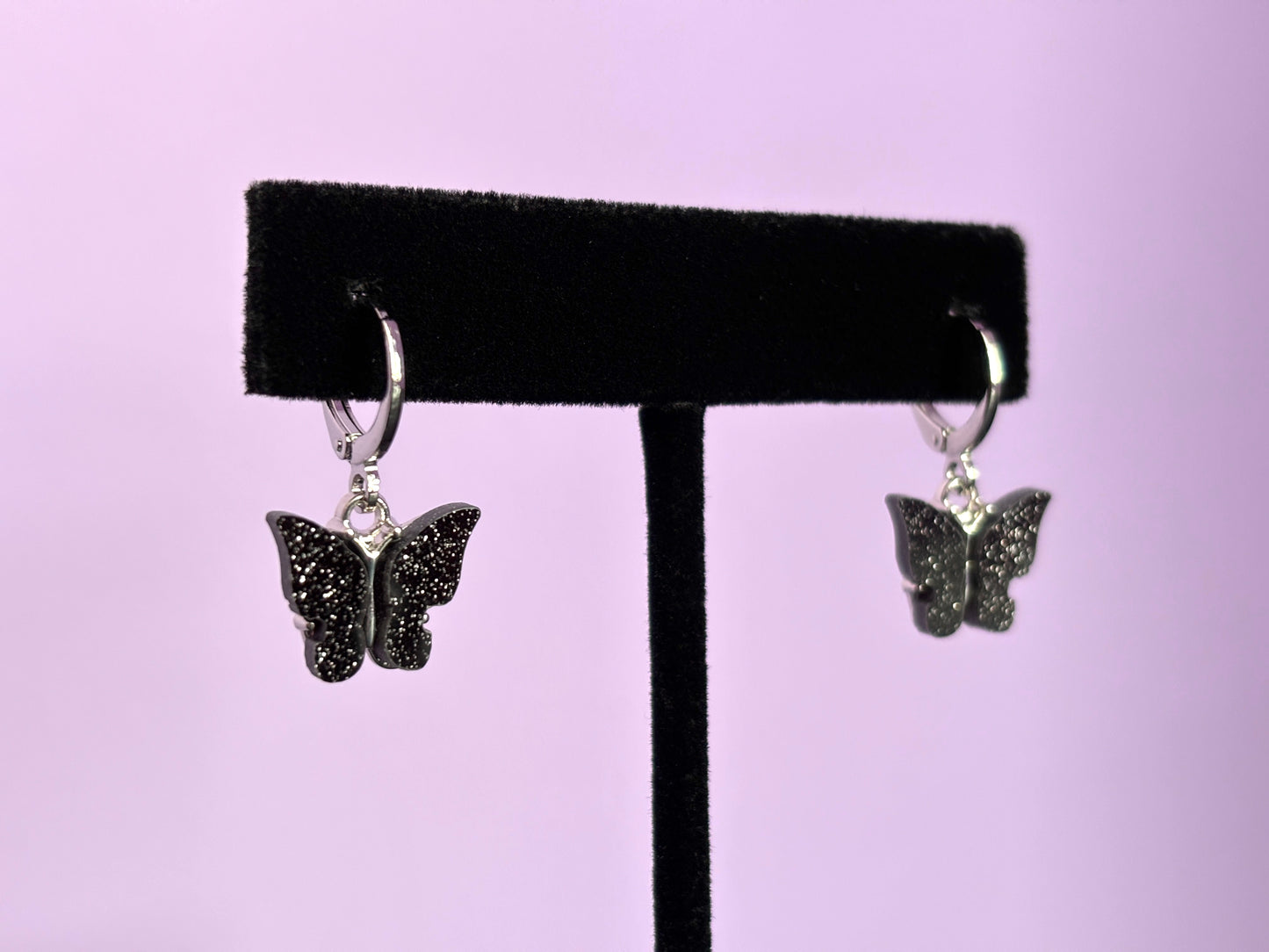 FLUTTER NOIR - Black Butterfly Earrings