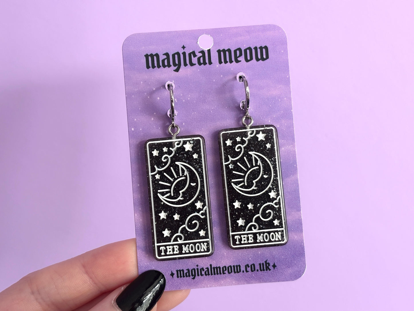 THE MOON - Resin Tarot Earrings