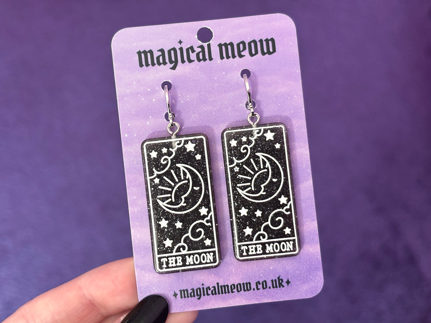 THE MOON - Resin Tarot Earrings