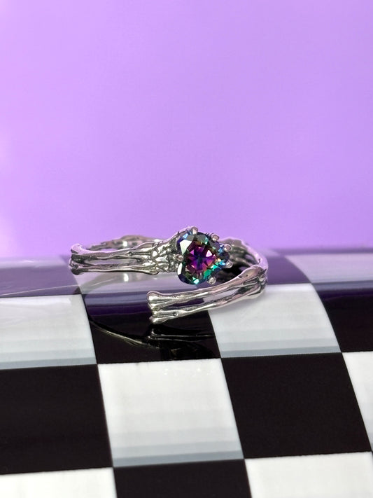 HEART + BONES - 925 Sterling Silver Adjustable Ring