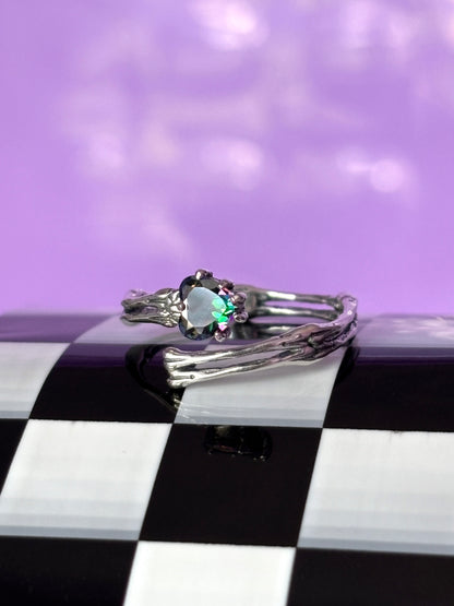 HEART + BONES - 925 Sterling Silver Adjustable Ring