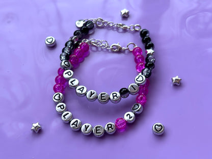 PLAYER 1 + PLAYER 2 - Custom Bracelet Set