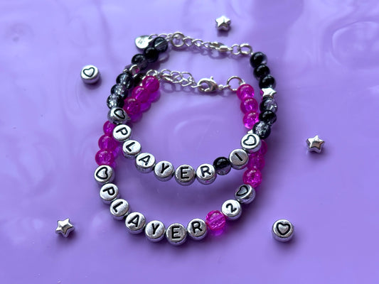 PLAYER 1 + PLAYER 2 - Custom Bracelet Set