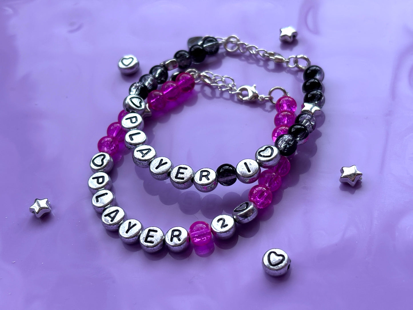 PLAYER 1 + PLAYER 2 - Custom Bracelet Set