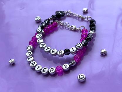 PLAYER 1 + PLAYER 2 - Custom Bracelet Set