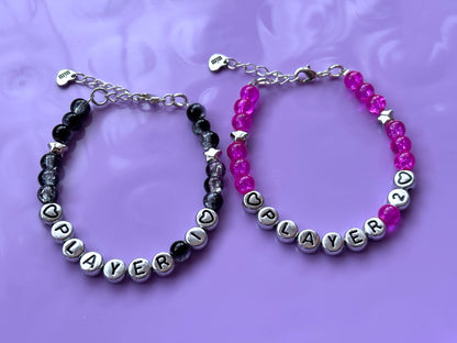 PLAYER 1 + PLAYER 2 - Custom Bracelet Set