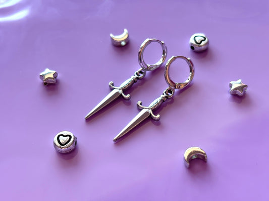 DAGGER - Silver Earrings