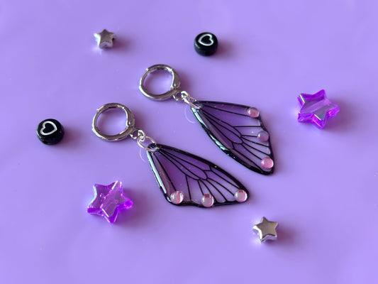 FAIRYWINGS - Dainty Purple Pink Earrings