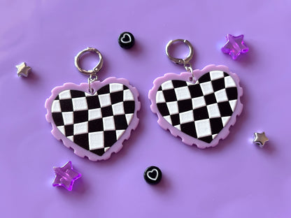 EMO GIRL - Acrylic Heart Earrings