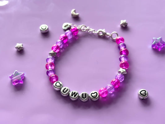 UWU - Pink + Purple Bracelet