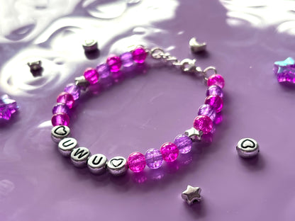 UWU - Pink + Purple Bracelet