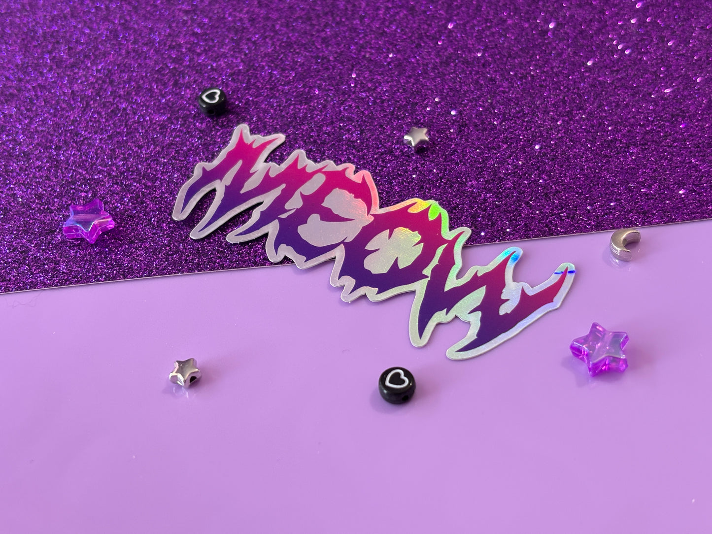 MEOW - Holographic Vinyl Sticker