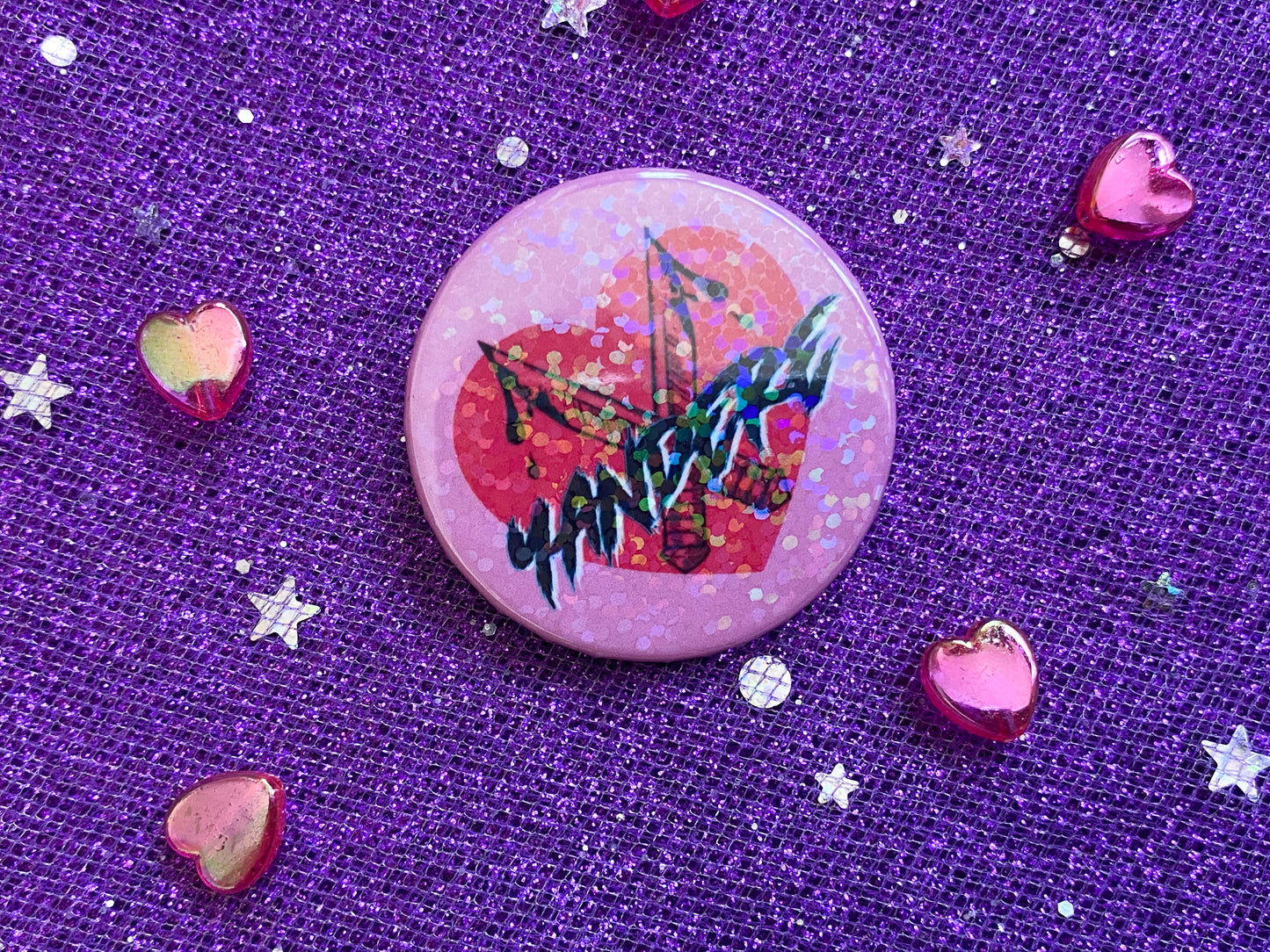 YANDERE - Holographic Pin Badge