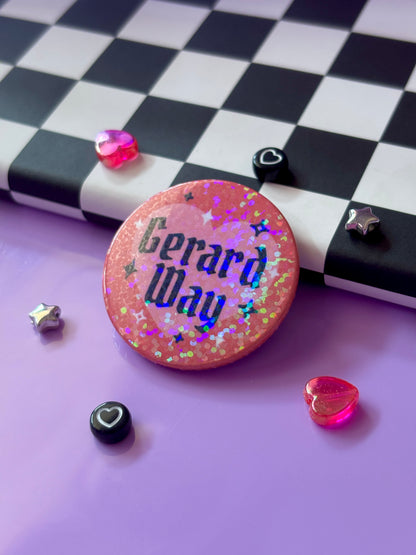 GERARD WAY - MCR Holographic Pin Badge