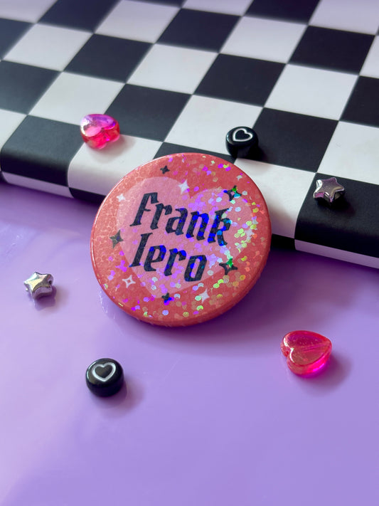 FRANK IERO - MCR Holographic Pin Badge