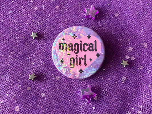 MAGICAL GIRL - Holographic Pin Badge