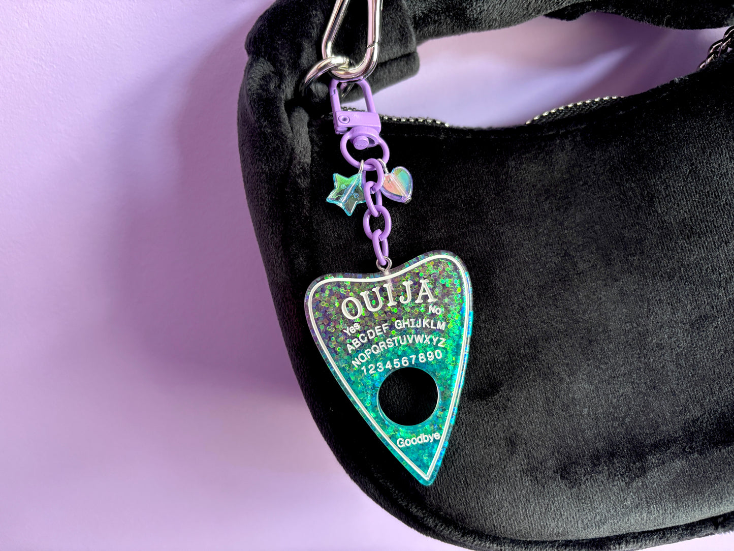OUIJA BLUE PURPLE - Resin Planchette Charm