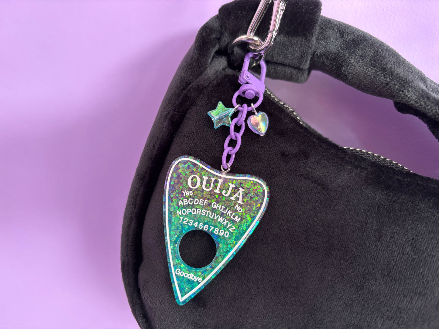 OUIJA BLUE PURPLE - Resin Planchette Charm