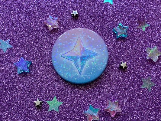 PRIMOGEM - Genshin Impact Holographic Pin Badge