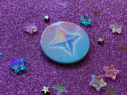 PRIMOGEM - Genshin Impact Holographic Pin Badge