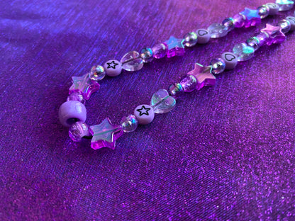 PURPLE - Beaded Phone Strap Charm