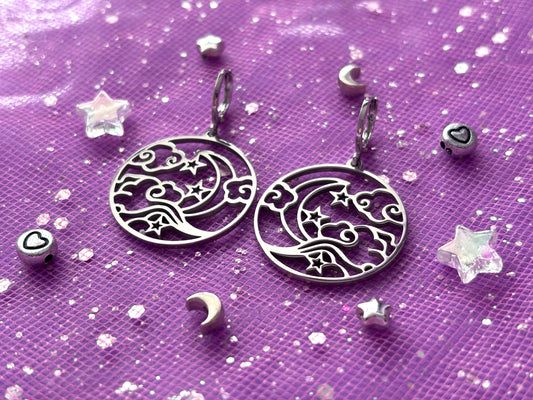 CELESTIAL - Silver Cosmic Earrings