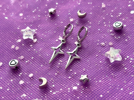 STAR - Silver Earrings