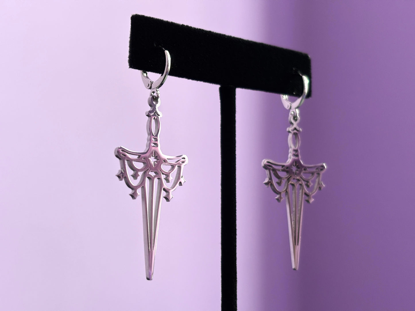 MAGICAL DAGGER - Silver Earrings