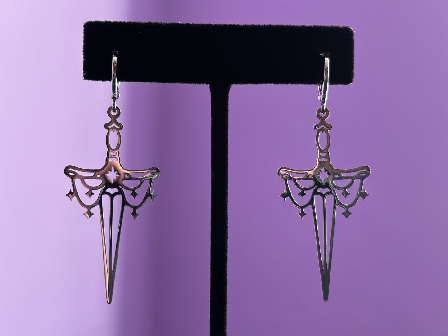 MAGICAL DAGGER - Silver Earrings