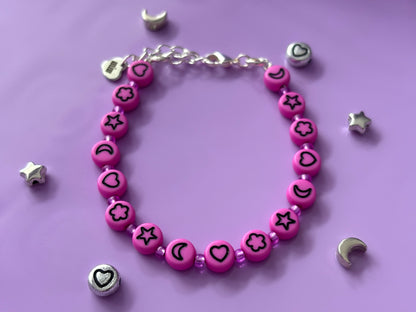 LOVE + DREAMS - Pink Symbol Bracelet