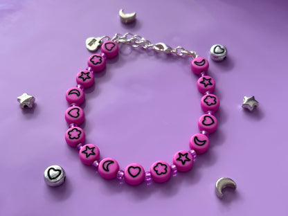 LOVE + DREAMS - Pink Symbol Bracelet