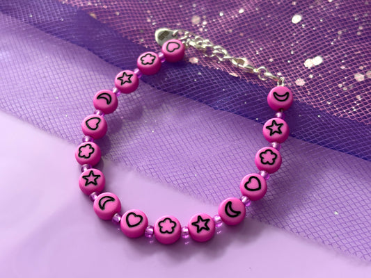 LOVE + DREAMS - Pink Symbol Bracelet