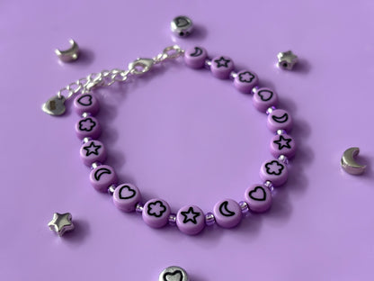 LOVE + DREAMS - Lilac Symbol Bracelet