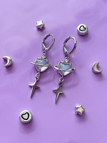 Opal Heart Planet Star Droppers