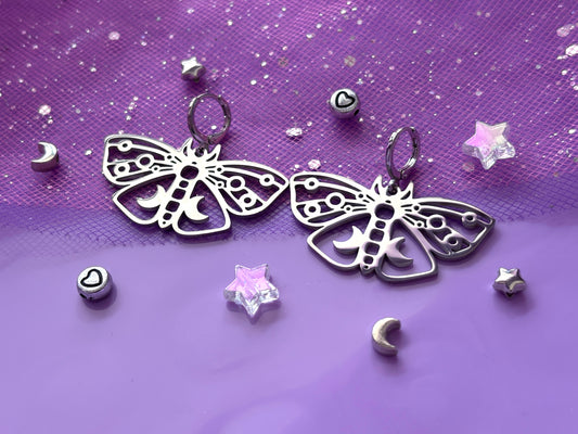 MAGICAL MOTH - Silver Earrings