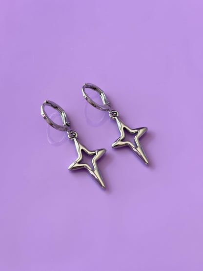 STAR - Silver Earrings