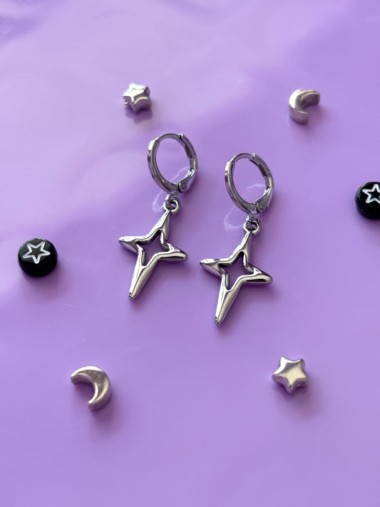 STAR - Silver Earrings