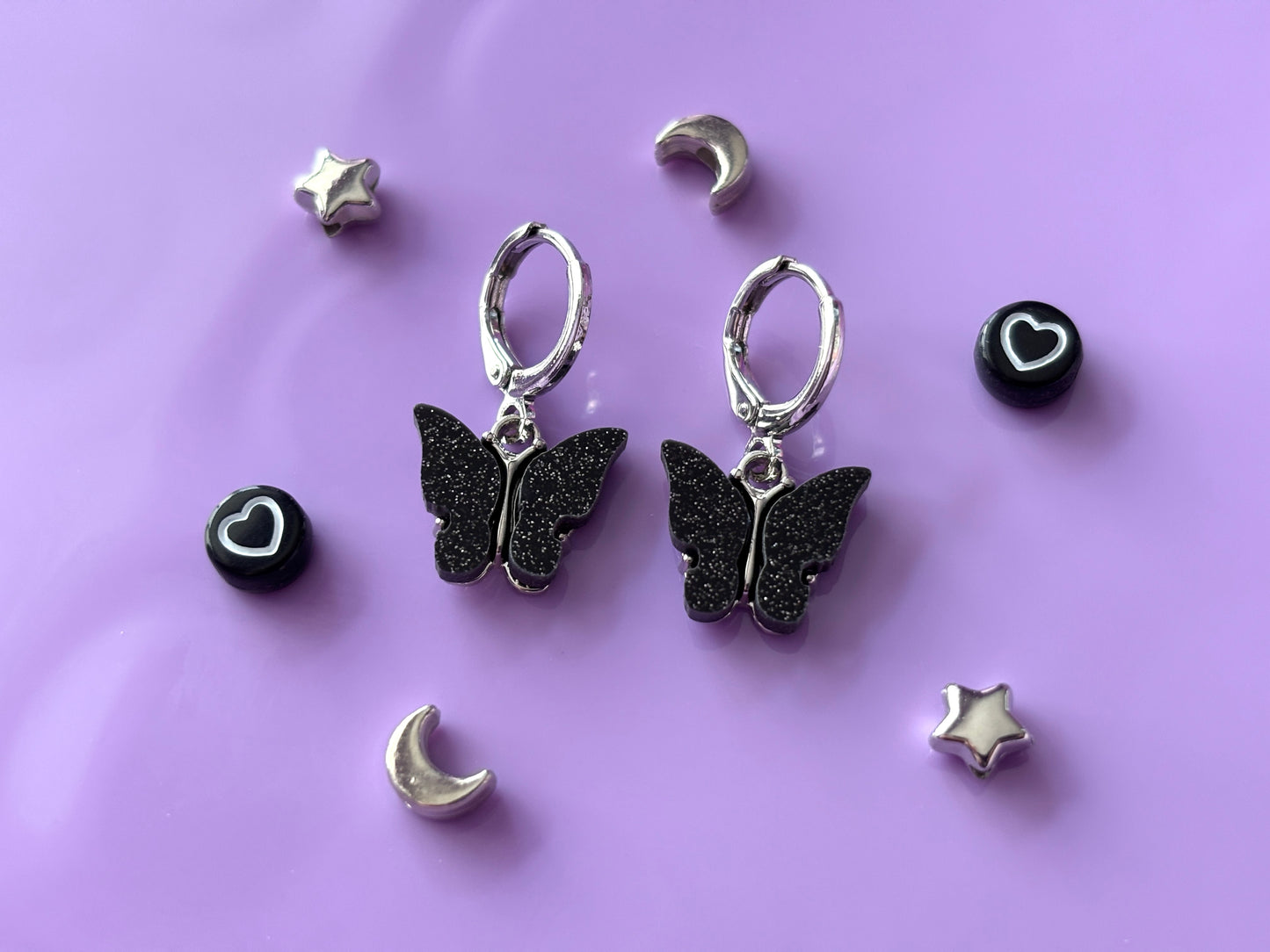 FLUTTER NOIR - Black Butterfly Earrings