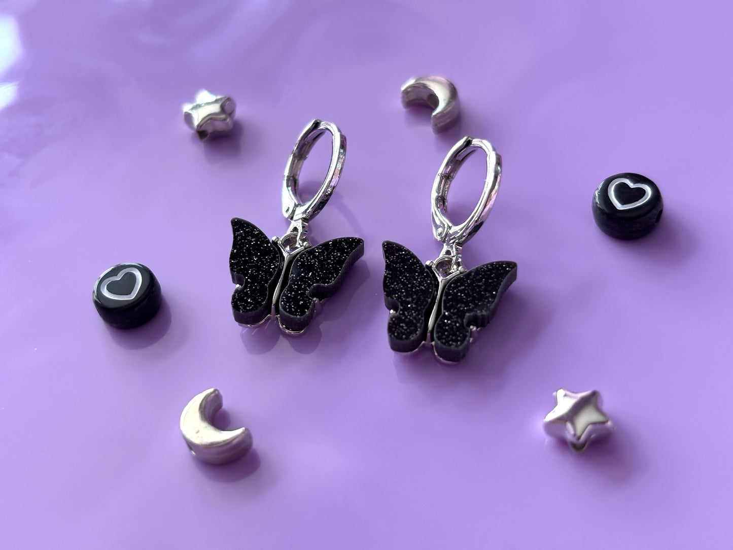 FLUTTER NOIR - Black Butterfly Earrings