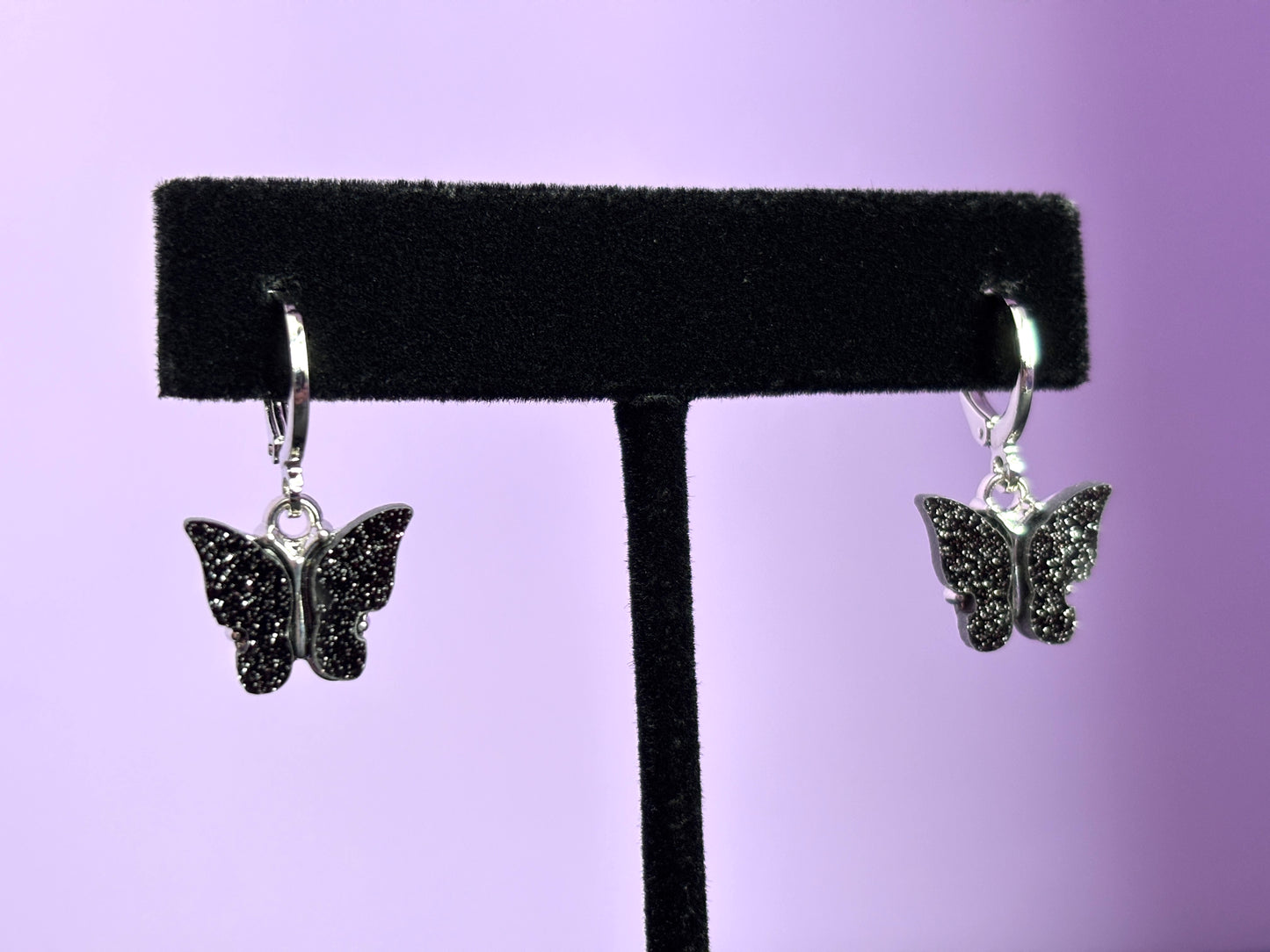 FLUTTER NOIR - Black Butterfly Earrings