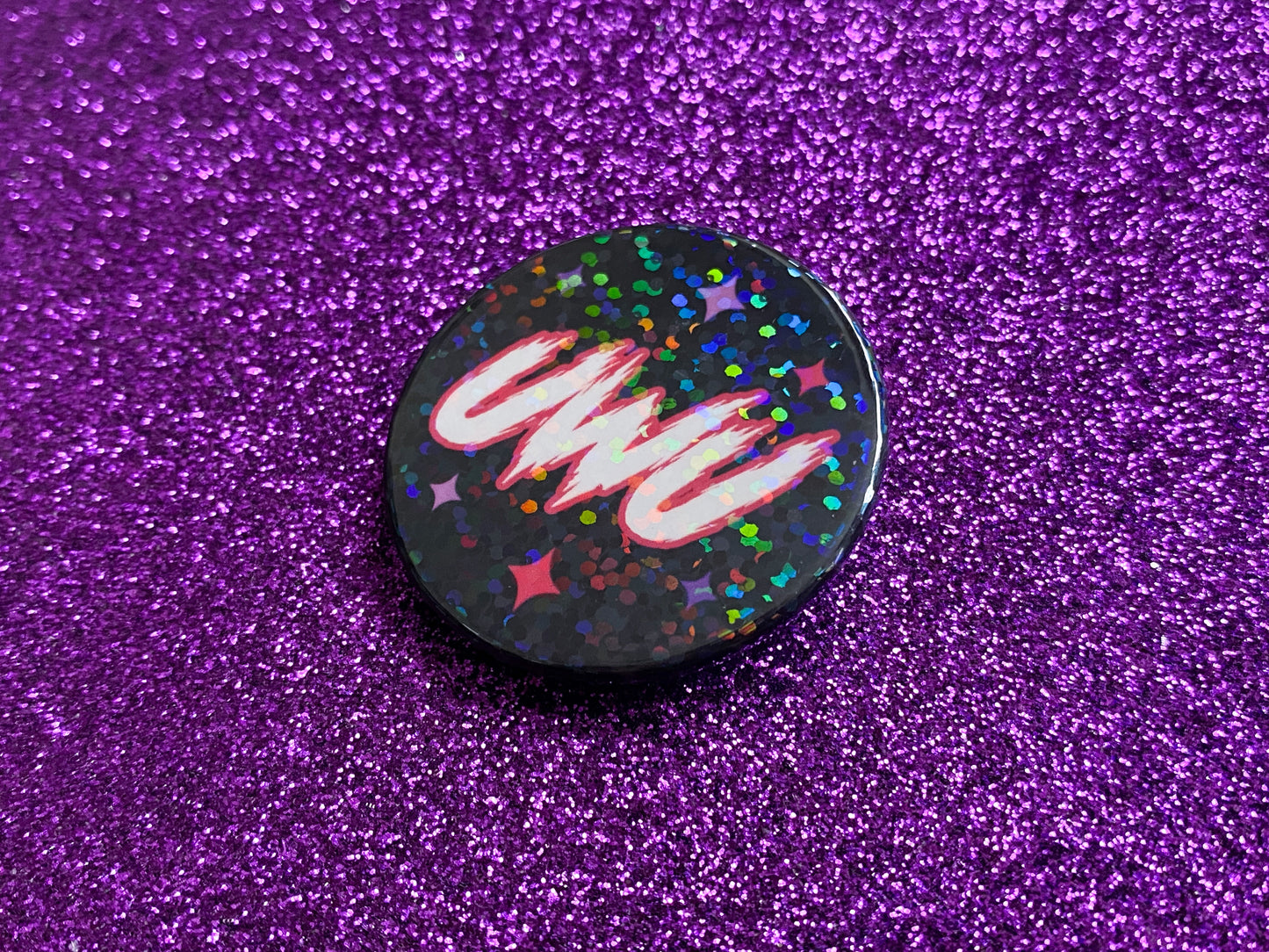 UWU [Edgy] - Holographic Pin Badge